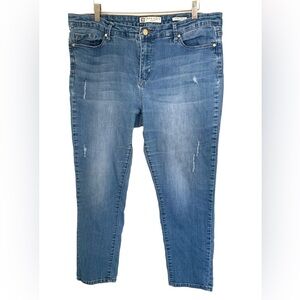 Anne Klein - Skinny Distressed Ankle Jean - Size 14